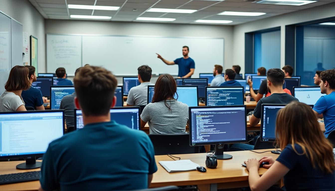 découvrez notre formation de programmeur informatique sans bac, spécialement conçue pour vous initier au monde du développement. apprenez les compétences essentielles, des bases jusqu'à la création de projets concrets, et découvrez comment réussir en partant de zéro. rejoignez-nous pour transformer votre passion en métier!