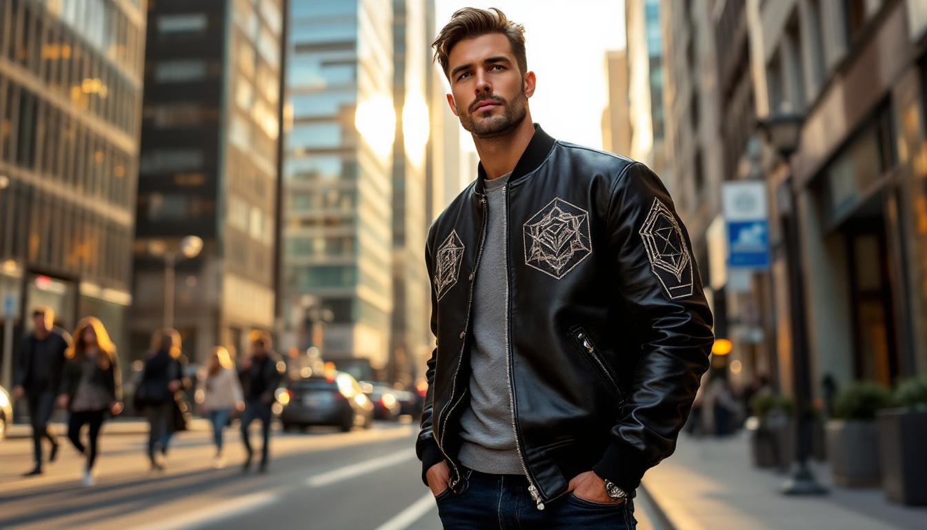 découvrez des inspirations uniques de coupes et de designs pour blousons personnalisés homme avec logo, alliant style et originalité pour un look tendance.