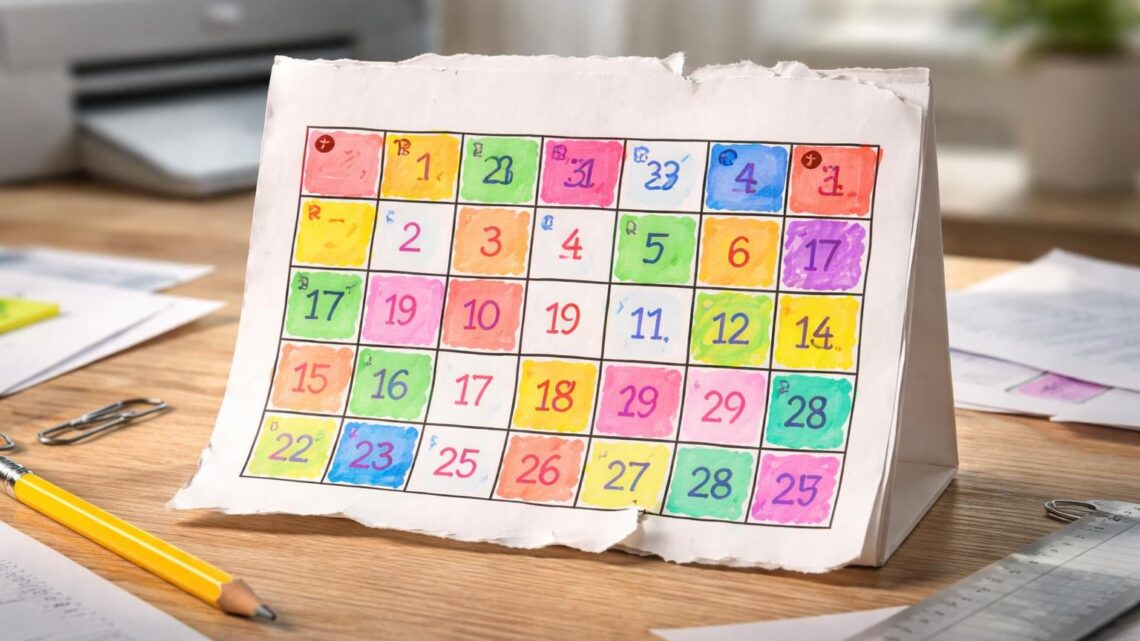 Les erreurs fréquentes à éviter avec un calendrier compte à rebours à imprimer