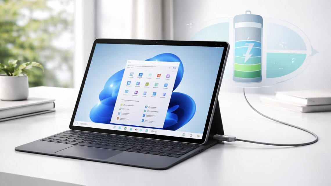 Autonomie vs charge permanente : bien régler une tablette Windows en usage fixe