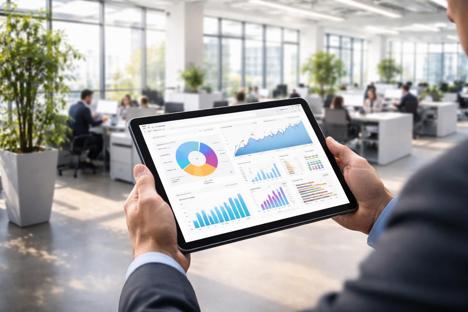 optimisez votre open space en affichant facilement vos kpi et informations internes grâce à une tablette samsung dédiée, pour une communication efficace et en temps réel.