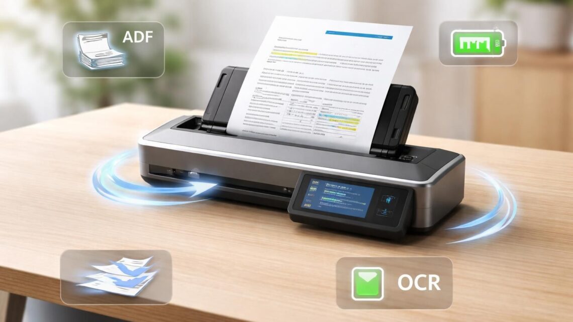 Scanner mobile : critères clés (ADF, vitesse, OCR, batterie)